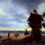 aivazovsky-molino-de-viento-junto-al-mar-pintores-y-pinturas-juan-carlos-boveri