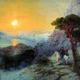 ivan_konstantinovich_aivazovsky_002_on_top_of_the_ai_petri_at_sunrise_1899